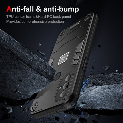 Motorola Moto G Power 2022 2 in 1 Shockproof Phone Case, Rugged TPU+PC, Oil-Proof & Fingerprint Resistant, with Magnet-Ready