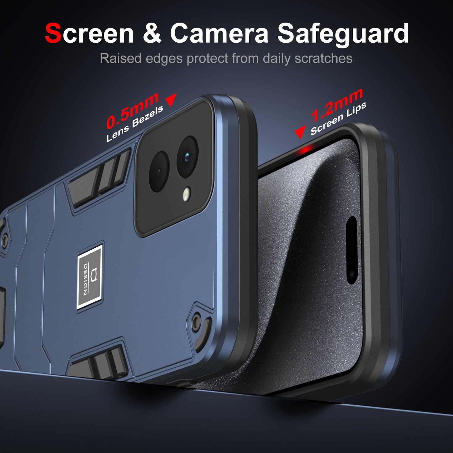 Motorola Moto G Power 2024 2 in 1 Shockproof Phone Case, Rugged TPU+PC, Oil-Proof & Fingerprint Resistant, with Magnet-Ready