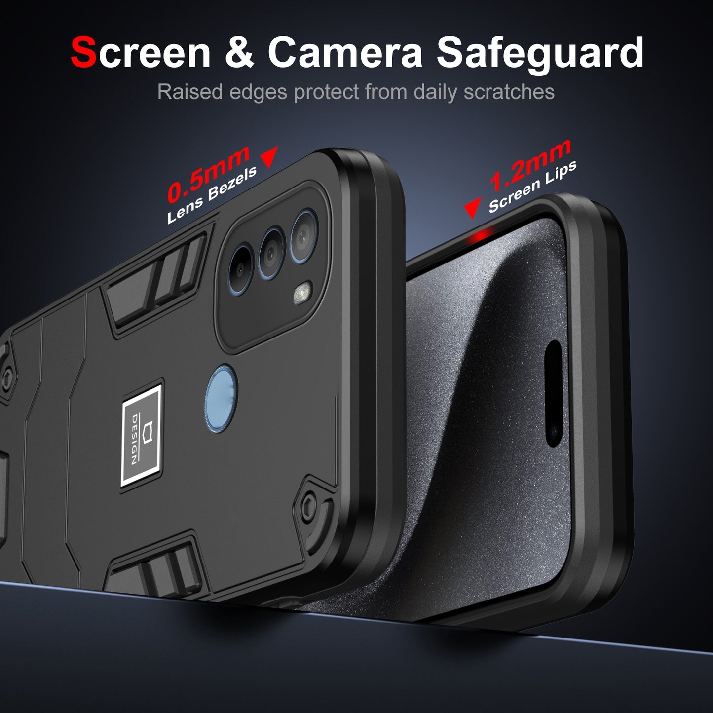 Motorola Moto G31 2 in 1 Shockproof Phone Case, Rugged TPU+PC, Oil-Proof & Fingerprint Resistant, with Magnet-Ready