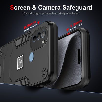 Motorola Moto G31 2 in 1 Shockproof Phone Case, Rugged TPU+PC, Oil-Proof & Fingerprint Resistant, with Magnet-Ready