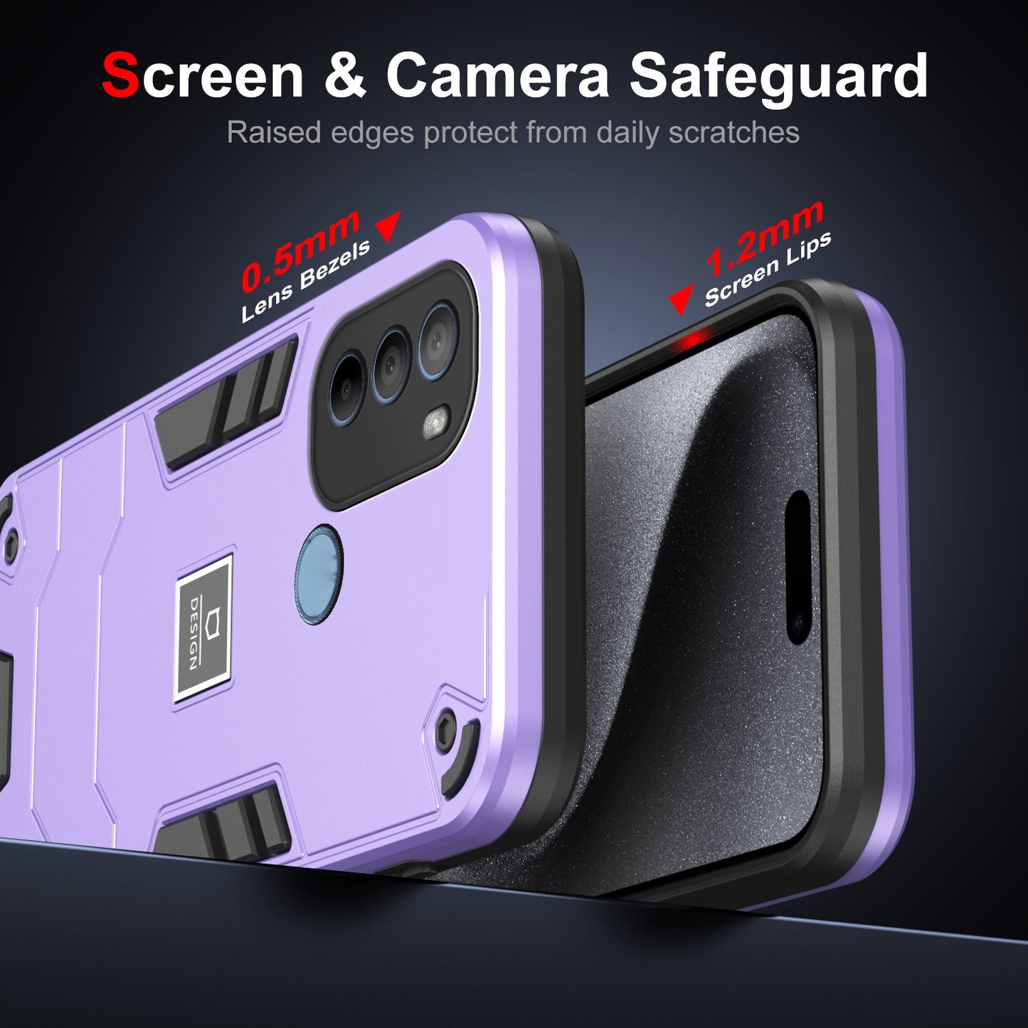 Motorola Moto G31 2 in 1 Shockproof Phone Case, Rugged TPU+PC, Oil-Proof & Fingerprint Resistant, with Magnet-Ready