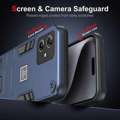 Motorola Moto G54 2 in 1 Shockproof Phone Case, Rugged TPU+PC, Oil-Proof & Fingerprint Resistant, with Magnet-Ready