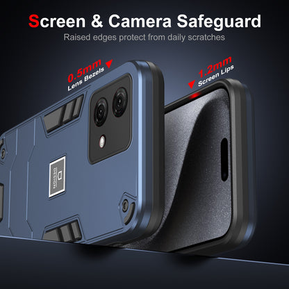 Motorola Moto G84 2 in 1 Shockproof Phone Case, Rugged TPU+PC, Oil-Proof & Fingerprint Resistant, with Magnet-Ready