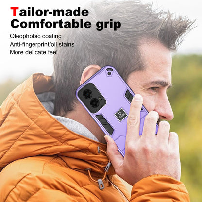 Motorola Moto G 2024 5G 2 in 1 Shockproof Phone Case, Rugged TPU+PC, Oil-Proof & Fingerprint Resistant, with Magnet-Ready