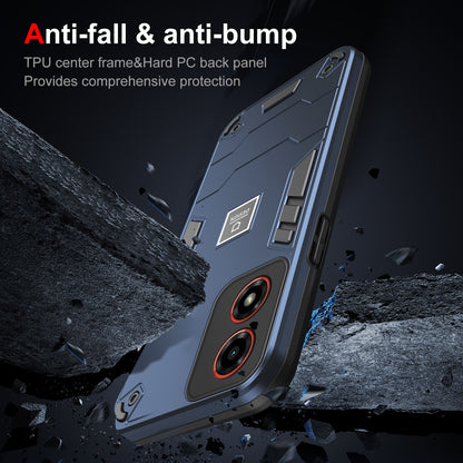 Motorola Moto G04 2 in 1 Shockproof Phone Case, Rugged TPU+PC, Oil-Proof & Fingerprint Resistant, with Magnet-Ready