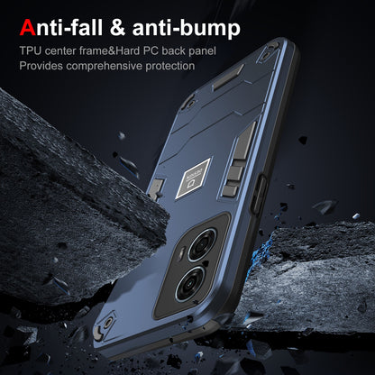 Motorola Moto G24 Power 2 in 1 Shockproof Phone Case, Rugged TPU+PC, Oil-Proof & Fingerprint Resistant, with Magnet-Ready