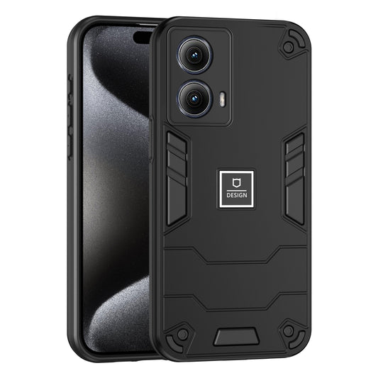 Motorola Edge 5G 2024 2 in 1 Shockproof Phone Case, Rugged TPU+PC, Oil-Proof & Fingerprint Resistant, with Magnet-Ready