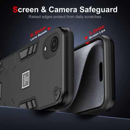 Samsung Galaxy A03 Core 2 in 1 Shockproof Phone Case, Rugged TPU+PC, Oil-Proof & Fingerprint Resistant, with Magnet-Ready