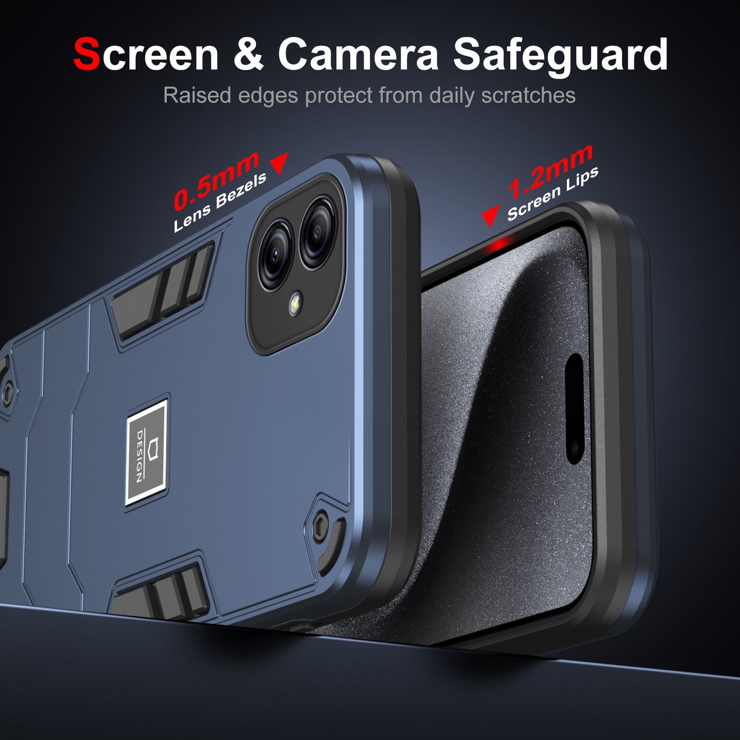 Samsung Galaxy A04e 2 in 1 Shockproof Phone Case, Rugged TPU+PC, Oil-Proof & Fingerprint Resistant, with Magnet-Ready