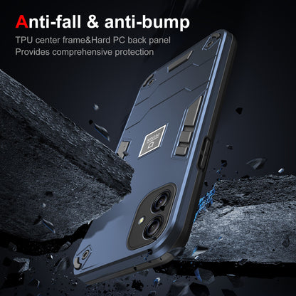 Samsung Galaxy A04e 2 in 1 Shockproof Phone Case, Rugged TPU+PC, Oil-Proof & Fingerprint Resistant, with Magnet-Ready