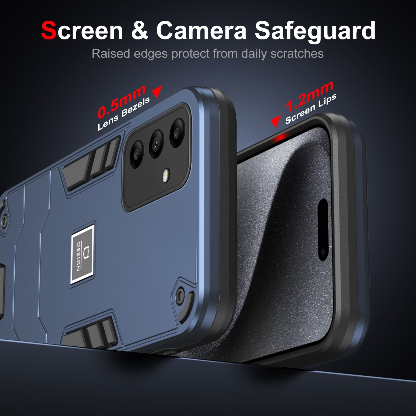 Samsung Galaxy A05s 2 in 1 Shockproof Phone Case, Rugged TPU+PC, Oil-Proof & Fingerprint Resistant, with Magnet-Ready