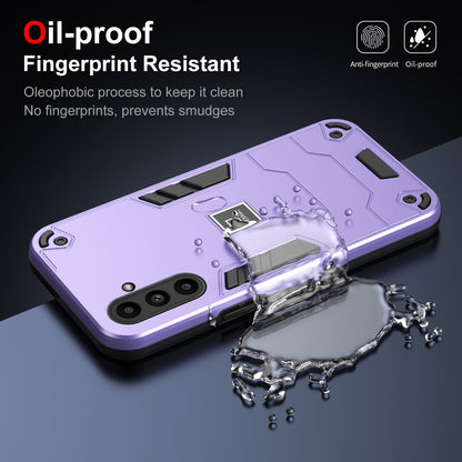 Samsung Galaxy A14 2 in 1 Shockproof Phone Case, Rugged TPU+PC, Oil-Proof & Fingerprint Resistant, with Magnet-Ready