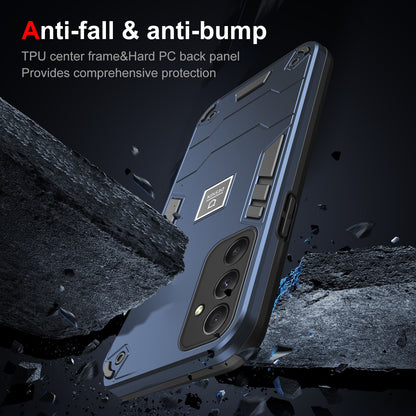 Samsung Galaxy M34 5G 2 in 1 Shockproof Phone Case, Rugged TPU+PC, Oil-Proof & Fingerprint Resistant, with Magnet-Ready
