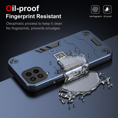 Samsung Galaxy M53 5G 2 in 1 Shockproof Phone Case, Rugged TPU+PC, Oil-Proof & Fingerprint Resistant, with Magnet-Ready