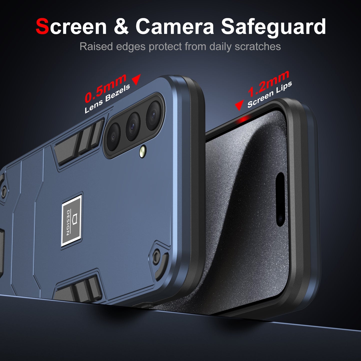 Samsung Galaxy M54 2 in 1 Shockproof Phone Case, Rugged TPU+PC, Oil-Proof & Fingerprint Resistant, with Magnet-Ready