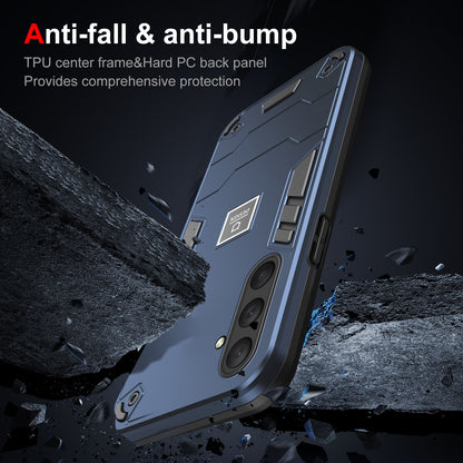 Samsung Galaxy M54 2 in 1 Shockproof Phone Case, Rugged TPU+PC, Oil-Proof & Fingerprint Resistant, with Magnet-Ready