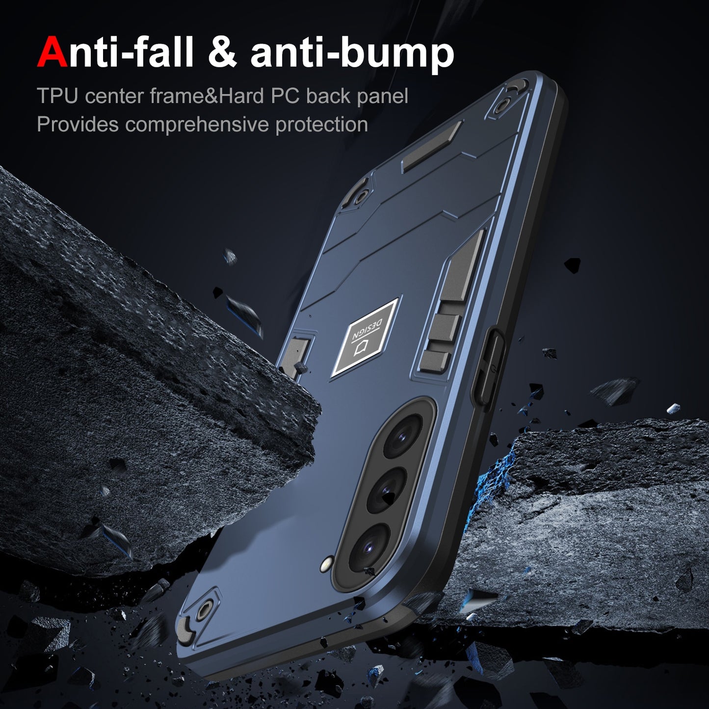 Samsung Galaxy S23 5G 2 in 1 Shockproof Phone Case, Rugged TPU+PC, Oil-Proof & Fingerprint Resistant, with Magnet-Ready