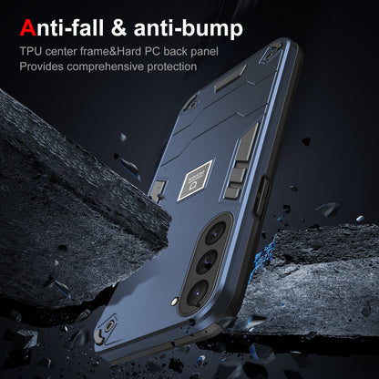 Samsung Galaxy S23 5G 2 in 1 Shockproof Phone Case, Rugged TPU+PC, Oil-Proof & Fingerprint Resistant, with Magnet-Ready