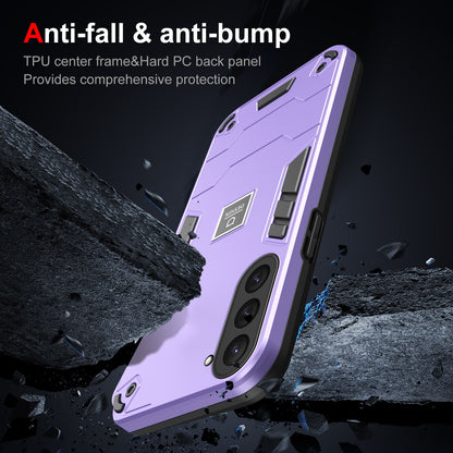 Samsung Galaxy S23 5G 2 in 1 Shockproof Phone Case, Rugged TPU+PC, Oil-Proof & Fingerprint Resistant, with Magnet-Ready