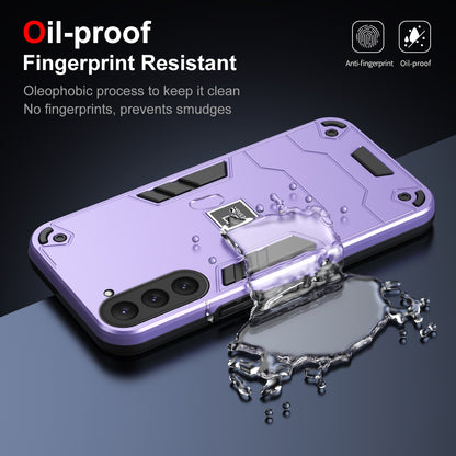 Samsung Galaxy S23 5G 2 in 1 Shockproof Phone Case, Rugged TPU+PC, Oil-Proof & Fingerprint Resistant, with Magnet-Ready