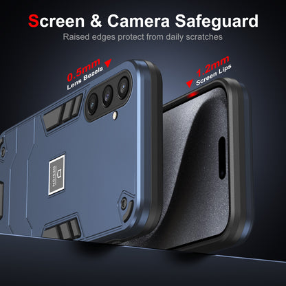 Samsung Galaxy S23 FE 5G 2 in 1 Shockproof Phone Case, Rugged TPU+PC, Oil-Proof & Fingerprint Resistant, with Magnet-Ready