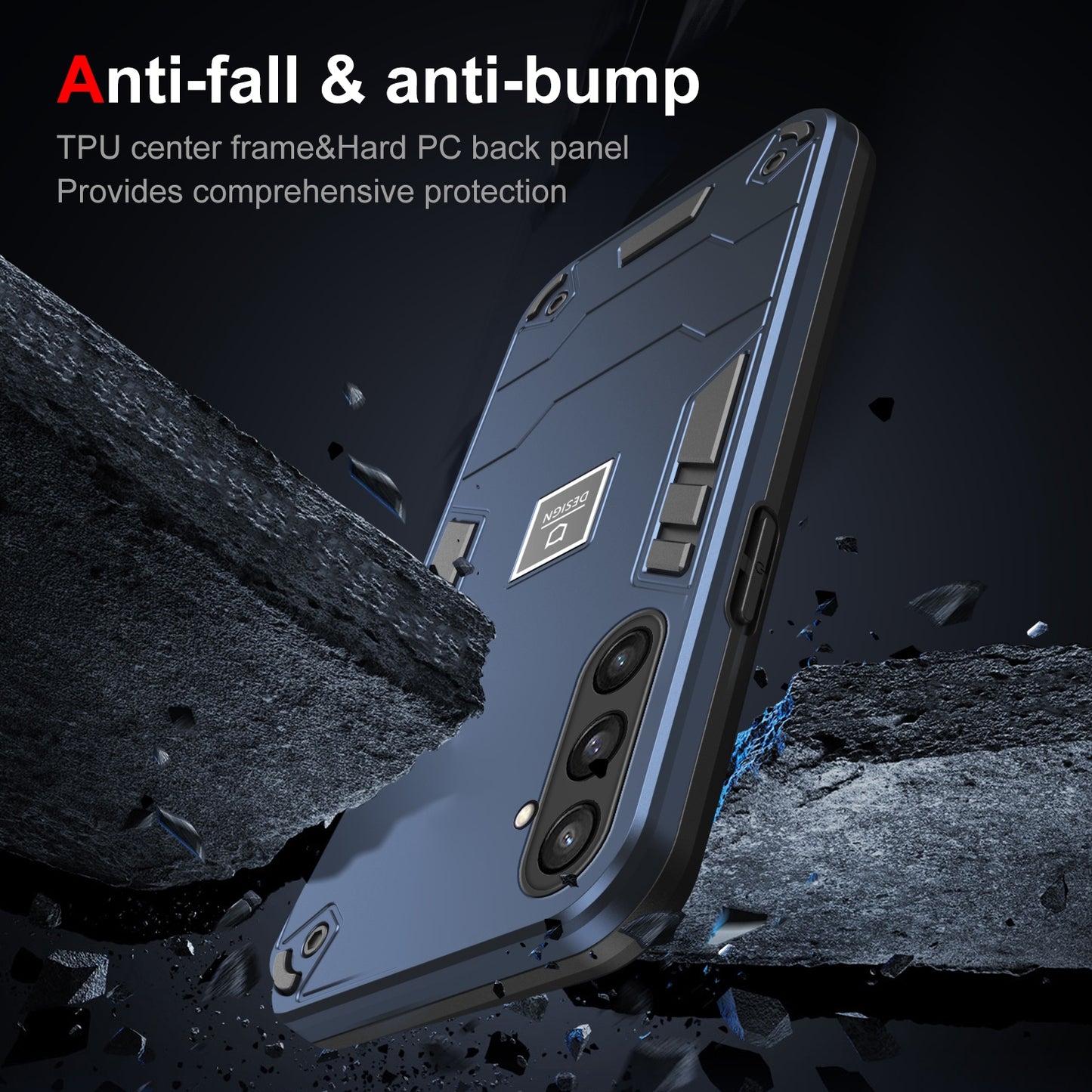 Samsung Galaxy S23 FE 5G 2 in 1 Shockproof Phone Case, Rugged TPU+PC, Oil-Proof & Fingerprint Resistant, with Magnet-Ready