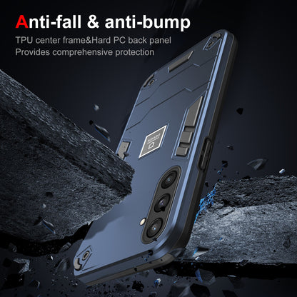 Samsung Galaxy S23 FE 5G 2 in 1 Shockproof Phone Case, Rugged TPU+PC, Oil-Proof & Fingerprint Resistant, with Magnet-Ready