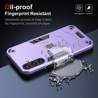 Samsung Galaxy S23 FE 5G 2 in 1 Shockproof Phone Case, Rugged TPU+PC, Oil-Proof & Fingerprint Resistant, with Magnet-Ready