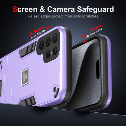 Samsung Galaxy S23 Ultra 5G 2 in 1 Shockproof Phone Case, Rugged TPU+PC, Oil-Proof & Fingerprint Resistant, with Magnet-Ready