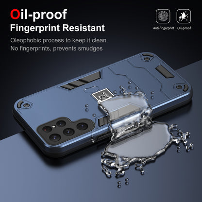 Samsung Galaxy S24 Ultra 5G 2 in 1 Shockproof Phone Case, Rugged TPU+PC, Oil-Proof & Fingerprint Resistant, with Magnet-Ready