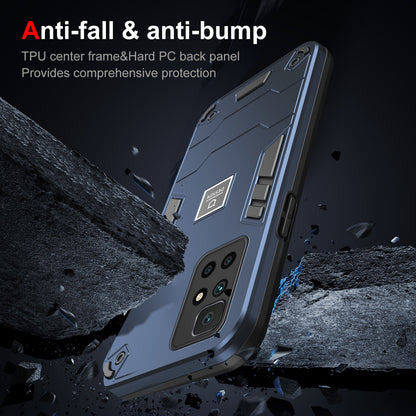 Xiaomi Redmi 10 2 in 1 Shockproof Phone Case, Rugged TPU+PC, Oil-Proof & Fingerprint Resistant, with Magnet-Ready