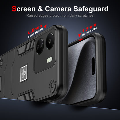 Xiaomi Redmi 13C 2 in 1 Shockproof Phone Case, Rugged TPU+PC, Oil-Proof & Fingerprint Resistant, with Magnet-Ready