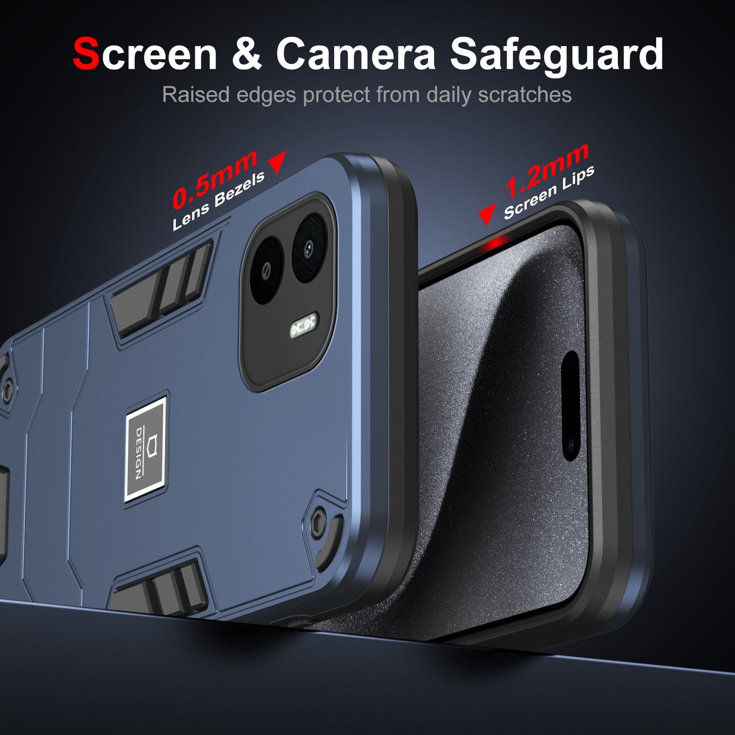 Xiaomi Redmi A1 2 in 1 Shockproof Phone Case, Rugged TPU+PC, Oil-Proof & Fingerprint Resistant, with Magnet-Ready