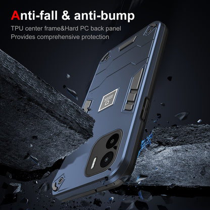 Xiaomi Redmi A1 2 in 1 Shockproof Phone Case, Rugged TPU+PC, Oil-Proof & Fingerprint Resistant, with Magnet-Ready