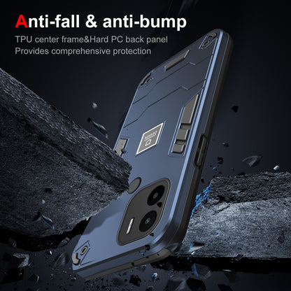 Xiaomi Redmi A1 Plus 2 in 1 Shockproof Phone Case, Rugged TPU+PC, Oil-Proof & Fingerprint Resistant, with Magnet-Ready