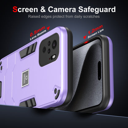 Xiaomi Redmi Note 10 4G 2 in 1 Shockproof Phone Case, Rugged TPU+PC, Oil-Proof & Fingerprint Resistant, with Magnet-Ready