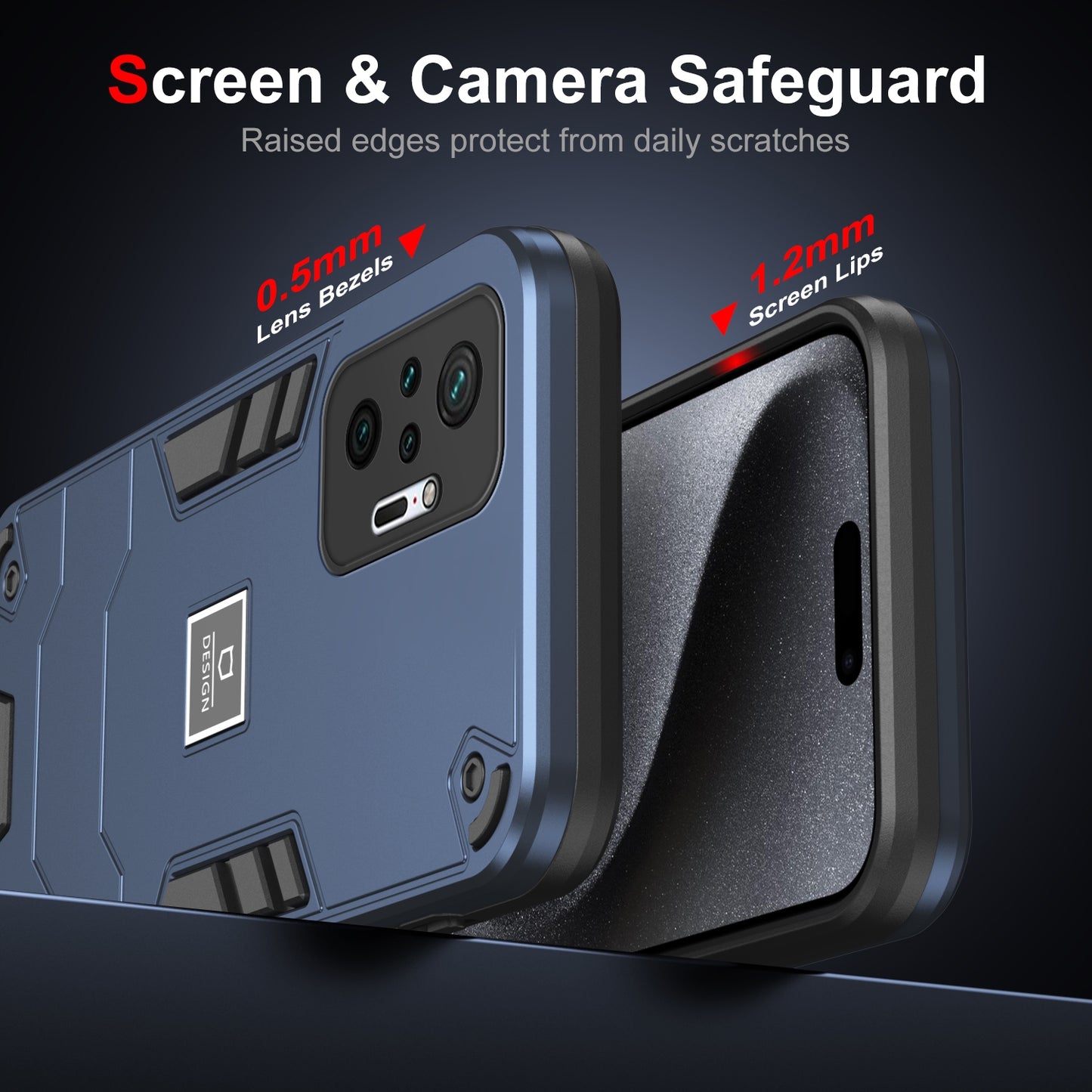 Xiaomi Redmi Note 10 Pro 4G 2 in 1 Shockproof Phone Case, Rugged TPU+PC, Oil-Proof & Fingerprint Resistant, with Magnet-Ready