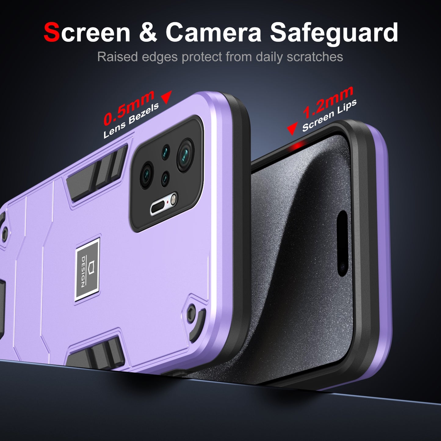 Xiaomi Redmi Note 10 Pro 4G 2 in 1 Shockproof Phone Case, Rugged TPU+PC, Oil-Proof & Fingerprint Resistant, with Magnet-Ready