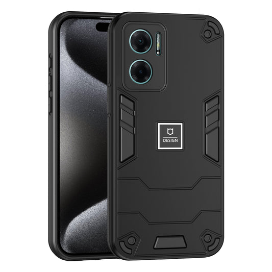 Xiaomi Redmi Note 11E 2 in 1 Shockproof Phone Case, Rugged TPU+PC, Oil-Proof & Fingerprint Resistant, with Magnet-Ready