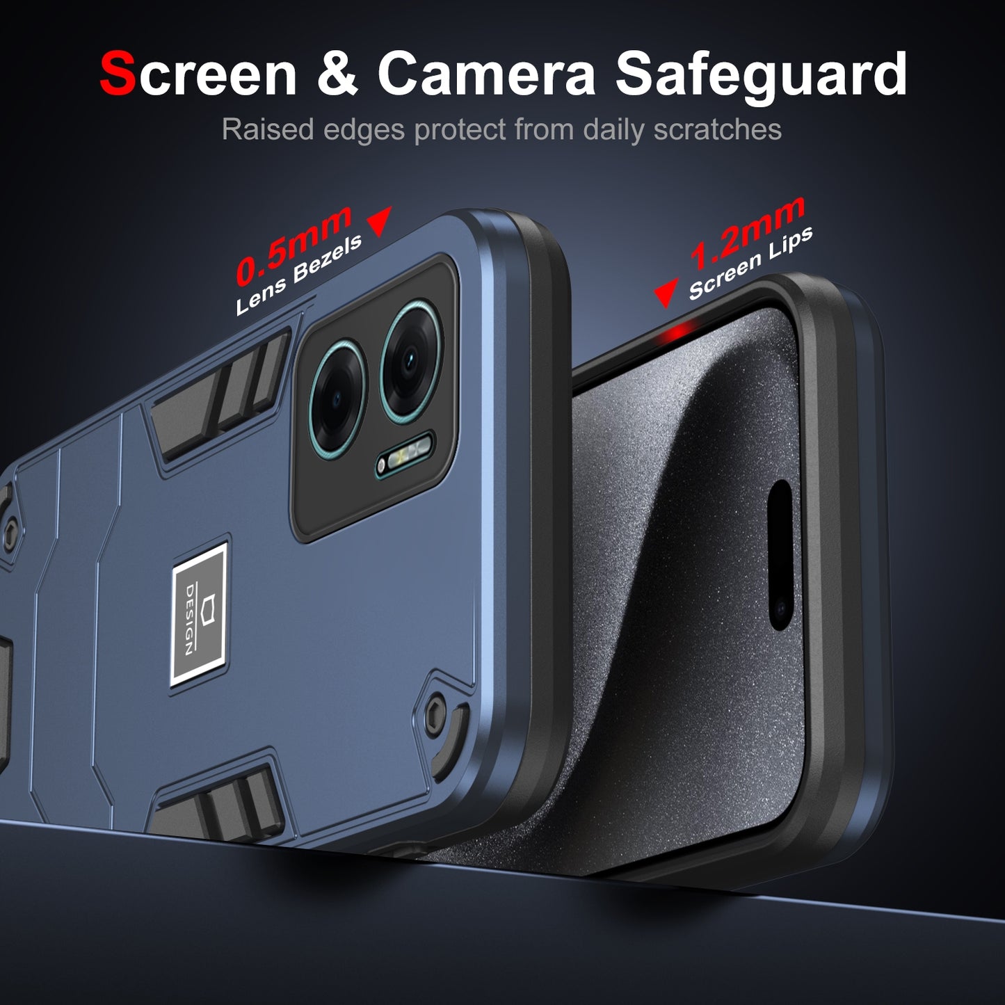 Xiaomi Redmi Note 11E 2 in 1 Shockproof Phone Case, Rugged TPU+PC, Oil-Proof & Fingerprint Resistant, with Magnet-Ready