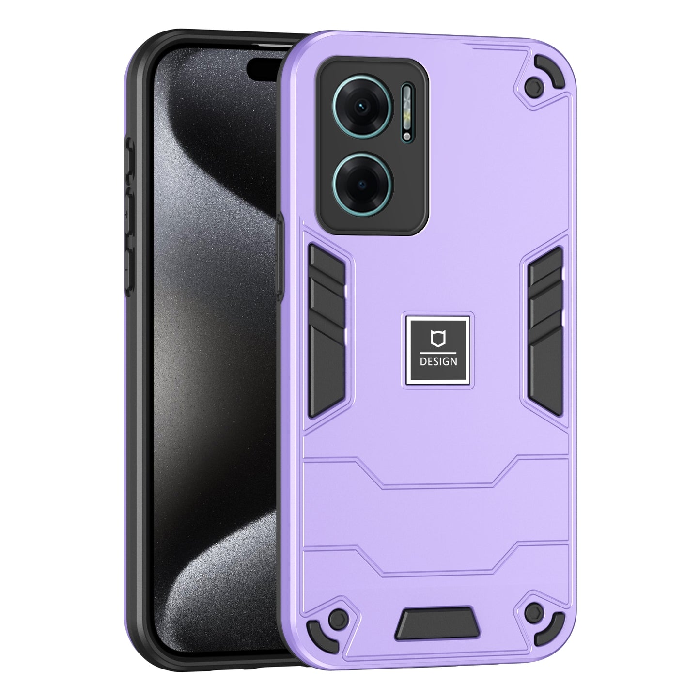 Xiaomi Redmi Note 11E 2 in 1 Shockproof Phone Case, Rugged TPU+PC, Oil-Proof & Fingerprint Resistant, with Magnet-Ready