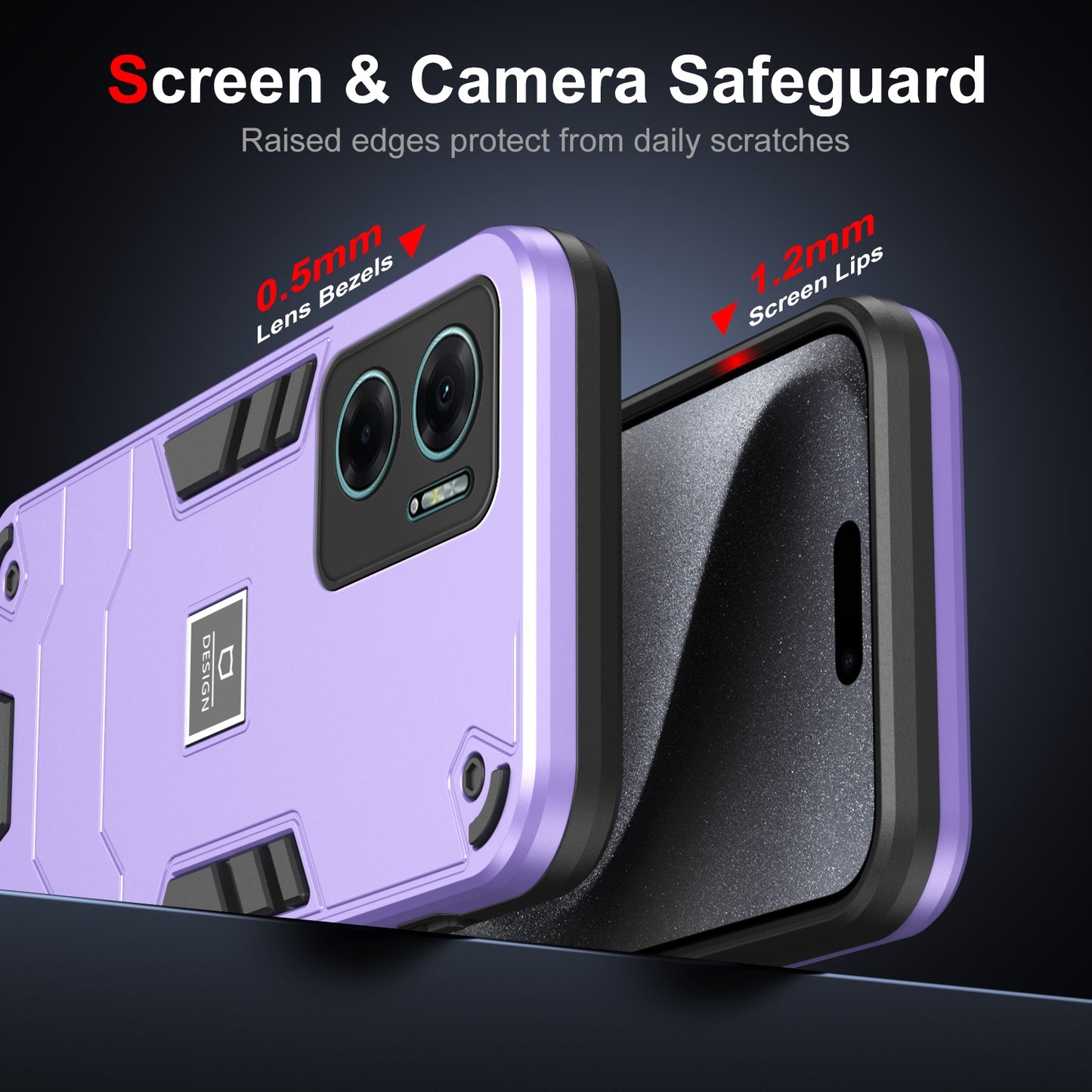 Xiaomi Redmi Note 11E 2 in 1 Shockproof Phone Case, Rugged TPU+PC, Oil-Proof & Fingerprint Resistant, with Magnet-Ready
