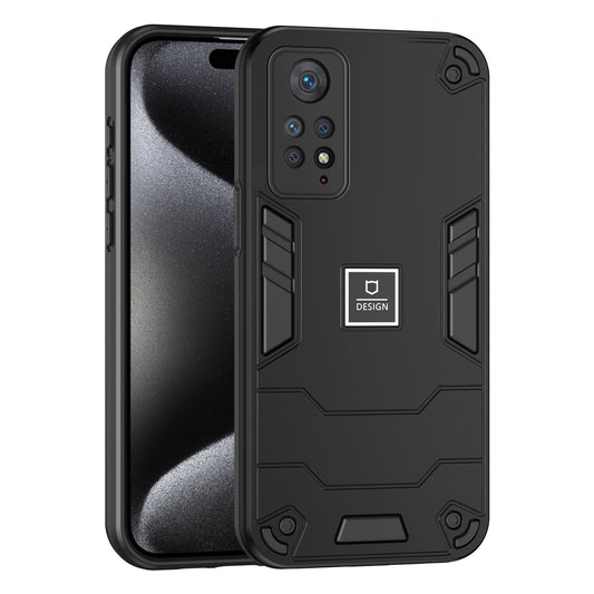 Xiaomi Redmi Note 11 Pro 4G 2 in 1 Shockproof Phone Case, Rugged TPU+PC, Oil-Proof & Fingerprint Resistant, with Magnet-Ready