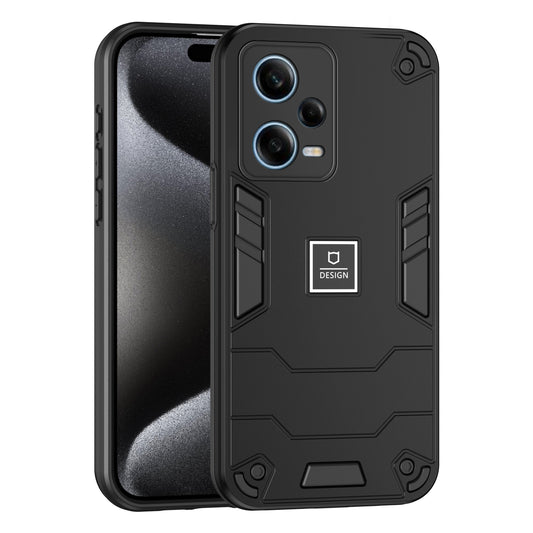 Xiaomi Redmi Note 12 Pro Global 2 in 1 Shockproof Phone Case, Rugged TPU+PC, Oil-Proof & Fingerprint Resistant, with Magnet-Ready