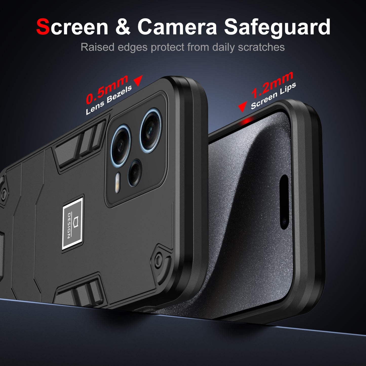 Xiaomi Redmi Note 12 Pro Global 2 in 1 Shockproof Phone Case, Rugged TPU+PC, Oil-Proof & Fingerprint Resistant, with Magnet-Ready