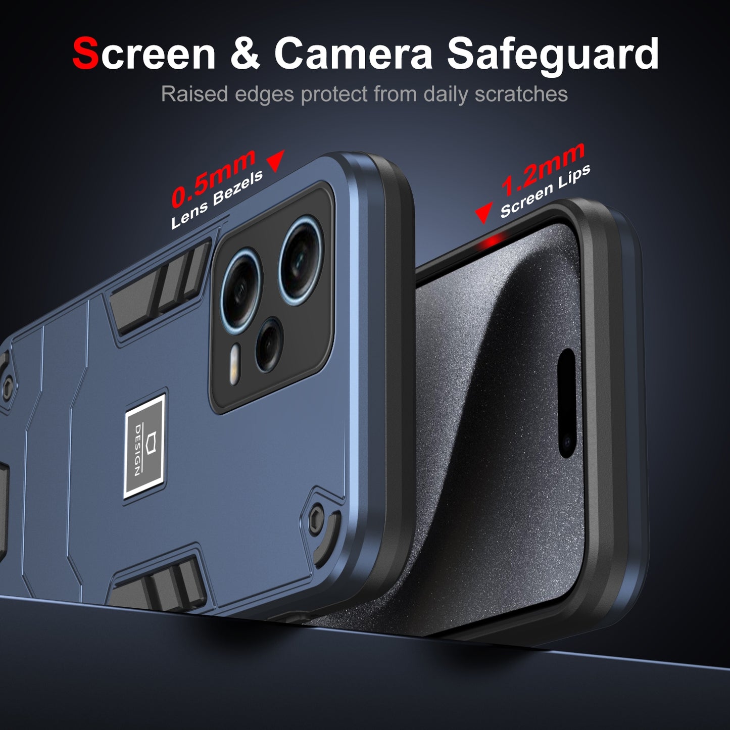 Xiaomi Redmi Note 12 Pro Global 2 in 1 Shockproof Phone Case, Rugged TPU+PC, Oil-Proof & Fingerprint Resistant, with Magnet-Ready