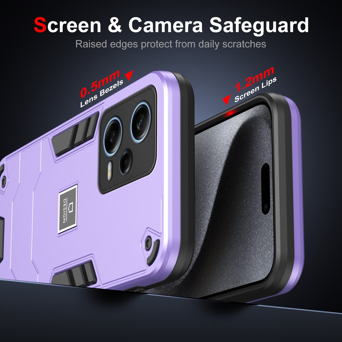 Xiaomi Redmi Note 12 Pro Global 2 in 1 Shockproof Phone Case, Rugged TPU+PC, Oil-Proof & Fingerprint Resistant, with Magnet-Ready