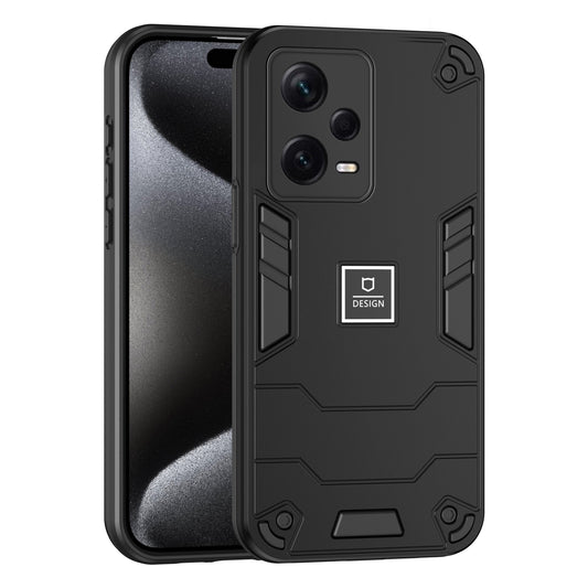 Xiaomi Redmi Note 12 Pro+ Global 2 in 1 Shockproof Phone Case, Rugged TPU+PC, Oil-Proof & Fingerprint Resistant, with Magnet-Ready