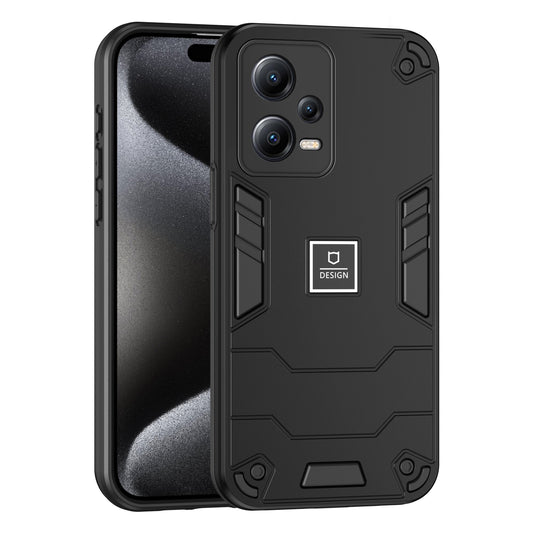 Xiaomi Redmi Note 12 5G Global 2 in 1 Shockproof Phone Case, Rugged TPU+PC, Oil-Proof & Fingerprint Resistant, with Magnet-Ready