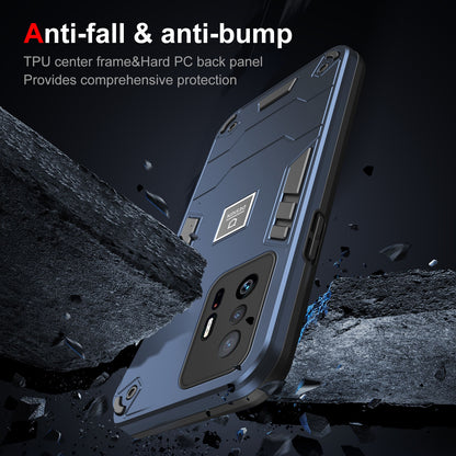 Xiaomi Mi 11T 2 in 1 Shockproof Phone Case, Rugged TPU+PC, Oil-Proof & Fingerprint Resistant, with Magnet-Ready